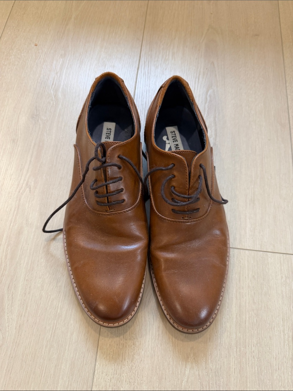 Steve Madden Men’s Brown Leather Derby Shoes